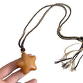 Wood Moon Pendant Cord Necklace With Adjustable Sliding Knots view 5