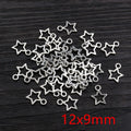 Open and Solid Star Metal Charms in Six Shape and Finish Options view 10
