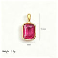 Gold Tone Chain Necklaces With Twelve Rectangular Birthstone Pendants view 8