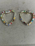 Beaded Hoop Earrings in Five Shapes and Colorways Fashion Jewelry view 5