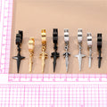 Sword Cross and Meteor Single Huggie Drop Earrings in Eight Designs view 4