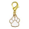 Enamel Paw Print Keychain Gold Lobster Clasp Eight Colors view 8