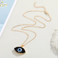 Gold Tone Crystal Cluster Evil Eye Pendant Necklaces in Six Colors view 3