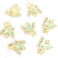 Crystal-Accented Gold Silver Butterfly Alloy Charms in 6 Styles view 10
