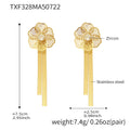 Hollow Flower Zircon Necklace Bracelet Earrings Ring Set view 7