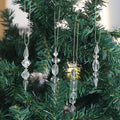 Clear Crystal Bead Christmas Tree Hanging Ornament Strand view 1