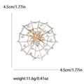 Crystal Spider on Silver Tone Web Brooch in Two Styles view 7