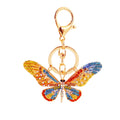 Multicolor Rhinestone Butterfly Keychain With Gold-Tone Hardware view 5
