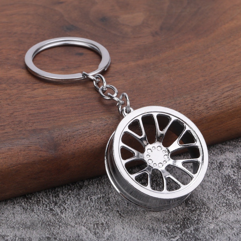Car Wheel Rim Metal Keychain Creative Auto Accessory Key Ring