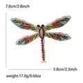 Crystal Dragonfly Metal Brooch in Four Jewel Colors view 8
