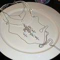 Layered Pearl and Crystal Cross Pendant Necklaces Jewelry Accessory view 6