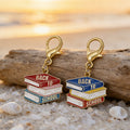 Back To School Stacked Books Enamel Lobster Clasp Charm view 3