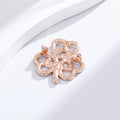 Green Three Leaf Clover Openwork Crystal Two Designs Metal Brooch Pin view 4