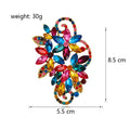 Black Flower Crystal Six Designs Metal Brooch Pin for Jackets and Lapels view 2