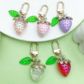 Strawberry Charm Keychains in 4 Pictured Variations for Bags and Keys view 1