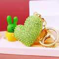 Offset Crystal Heart Keychains with Fortune Cords and Loose Loops view 10