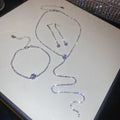 Rhinestone Y-Lariat Necklace Bracelet Earring Three-Piece Set view 7
