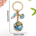 Six Palm Tree Starfish Ocean Metal Keychain Designs view 6