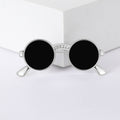Round Sunglasses Brooch Black Lenses Gold Silver Crystal Pin view 7