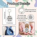 Best Dad Ever Round Wooden Keychain, Two Packaging Options view 3