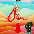 Jeweled Baby Dragon Tassel Keychains with Fortune Loops and Loop Only Options view 10