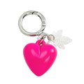 Glossy Resin Puffy Heart Keychain with Mini Charm Accent view 5