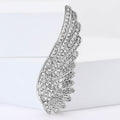 Gold Silver Tone Angel Wing Clear Rhinestone Brooch view 2
