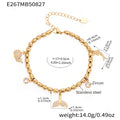Marine and Heart Crystal Charm Bracelets in Gold Tone view 9