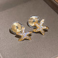 Gold and Silver Star Spiral Clip-On Earrings Statement Jewelry view 7