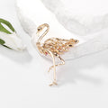 Flamingo Crystal Two Designs Metal Brooch Pin for Jackets and Lapels view 3