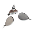 Teardrop Stainless Steel Earring Posts With Hanging Loops view 5