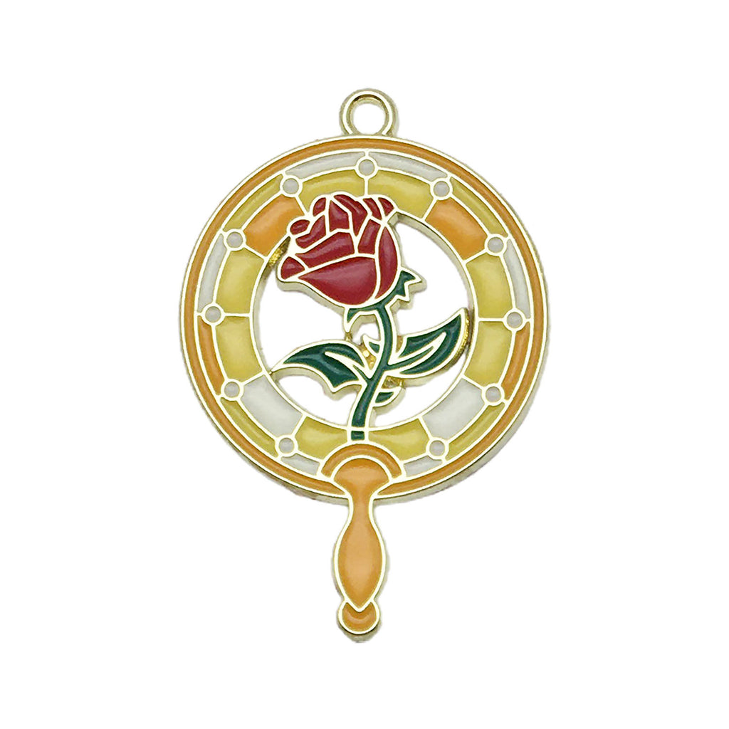 Zinc Alloy Enamel Chinese Style Fan Charm Pendant for DIY Earrings Bracelet Keychain