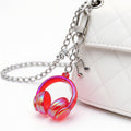 Transparent Red Headphone and Music Note Clip Keychain Eight-Color Collection view 1