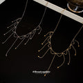 Silver Tone Branch Fringe Layered Necklace Decorative Jewelry Design view 4