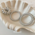 Silver Metallic Spiral Coil Hair Tie In The Listed Medium Style view 4