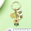 Bee and Honeycomb Charm Keychains in 24 Pictured Variations for Bags and Keys view 4