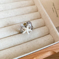 Ocean Shell Open Band Rings with Polished Metal Tone Details view 6
