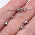 4.8x4.8x3.6mm 0.2g Multicolor Zinc Alloy Double Sided Carved Cone Spacer Beads for Bracelet Necklace DIY