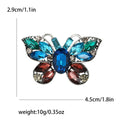 Faceted Gem Butterfly Brooch in 2 Color Styles Metal Pin view 7