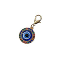 Rhinestone Blue Evil Eye Keychain Gold Lobster Clasp view 5