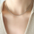 Gold Steel Abstract Body Square Pendant Chain Necklaces view 10