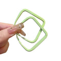 Pastel Coated Hoop Earrings in Seven Size and Color Options view 5