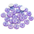 Round Embossed Rose Resin Cabochons in Eleven Colors and Mix view 4