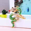 Jeweled Snake Keychains in Forty One Motif Color and Surface Options view 10