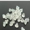 Translucent White Plastic Stud Earring Back Stoppers view 2