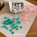 Shell Disc Cascade Stud Earrings in Three Colors Decorative Jewelry Accessory view 1