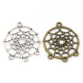Round Dreamcatcher Connector Charms in Two Antique Finishes view 5