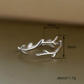 Textured Branch Adjustable Open Ring In Polished Silver Tone view 4