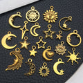 Matte Gold-Tone Moon and Sun Metal Charms with 21 Listed Options view 4