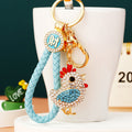 Jeweled Zodiac Chick Keychains in Three Colors with Two Wrist Loop Options view 6